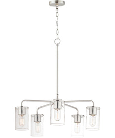 Sleek 5-Light Chandelier Satin Nickel