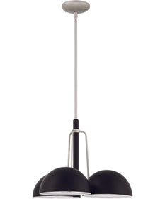 Kahn 3-Light Chandelier Midnight / Satin Aluminum