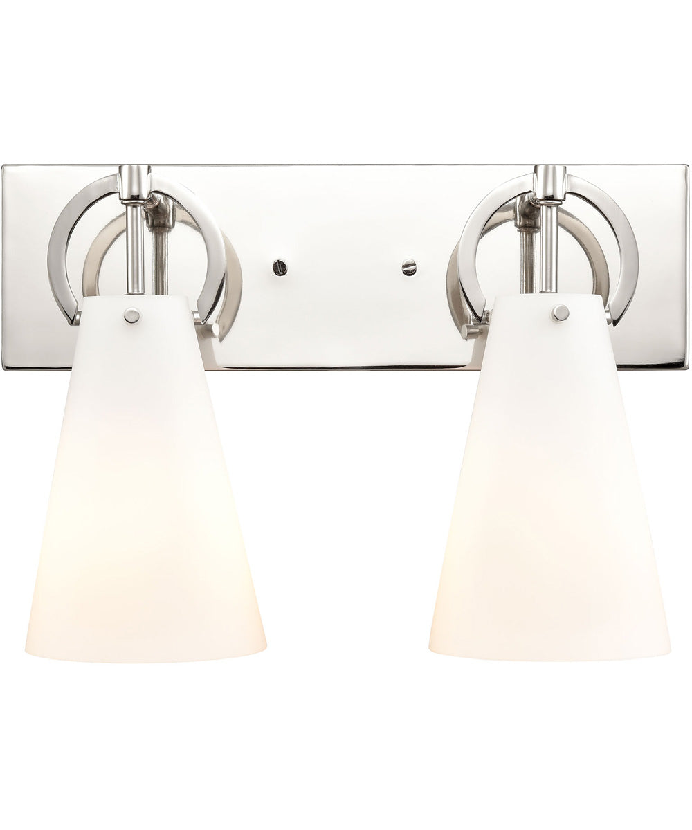 Gabby 2-Light vanity-Light  Polished Nickel