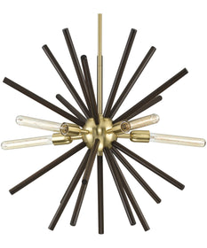 Thorpe 5-Light Mid-Century Modern Style Chandelier Light Satin Brass