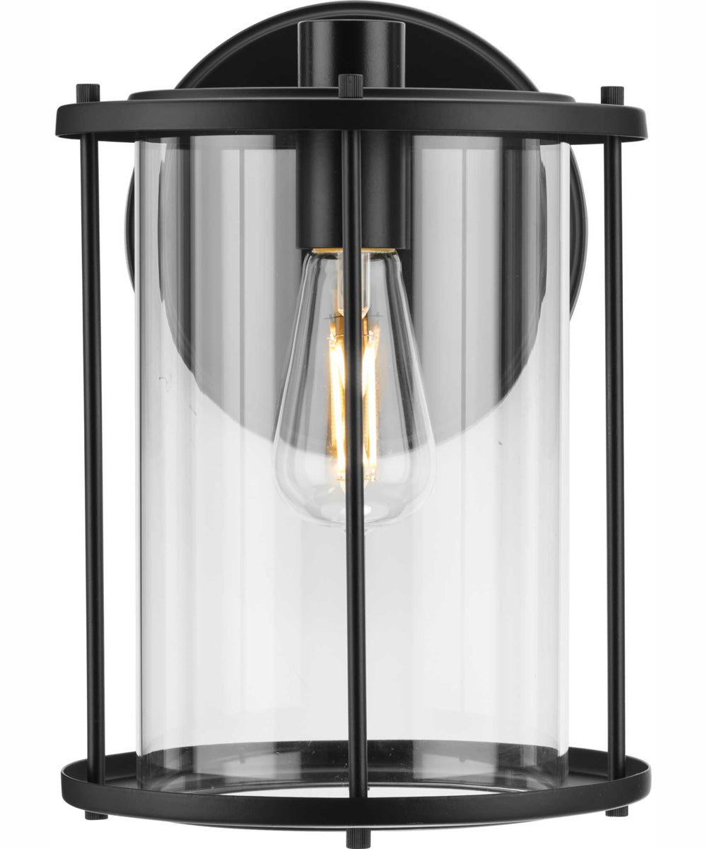 Gunther 1-Light Modern Farmhouse Large Wall Lantern Matte Black