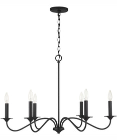 Vincent 6-Light Chandelier Black Iron