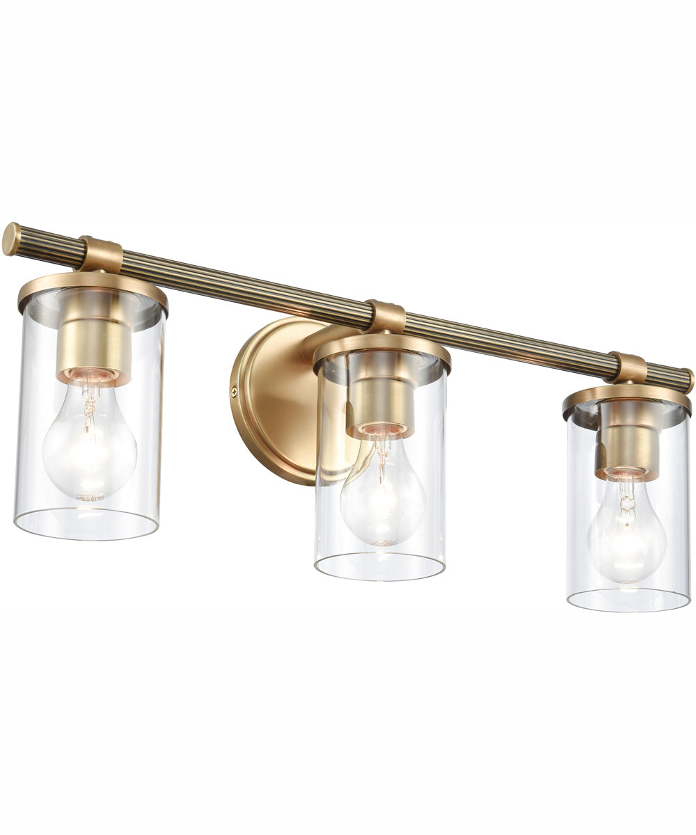 Burrow 22'' Wide 3-Light Vanity-Light - Natural Brass