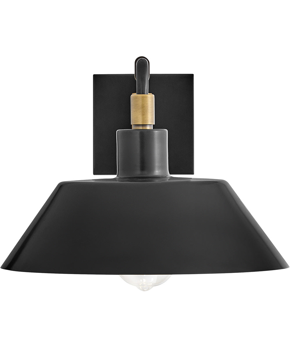 Brewster 1-Light Medium Wall Mount Barn Light in Black Oxide