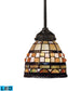 6"W Mix-N-Match 1-Light LED Pendant Classic Bronze