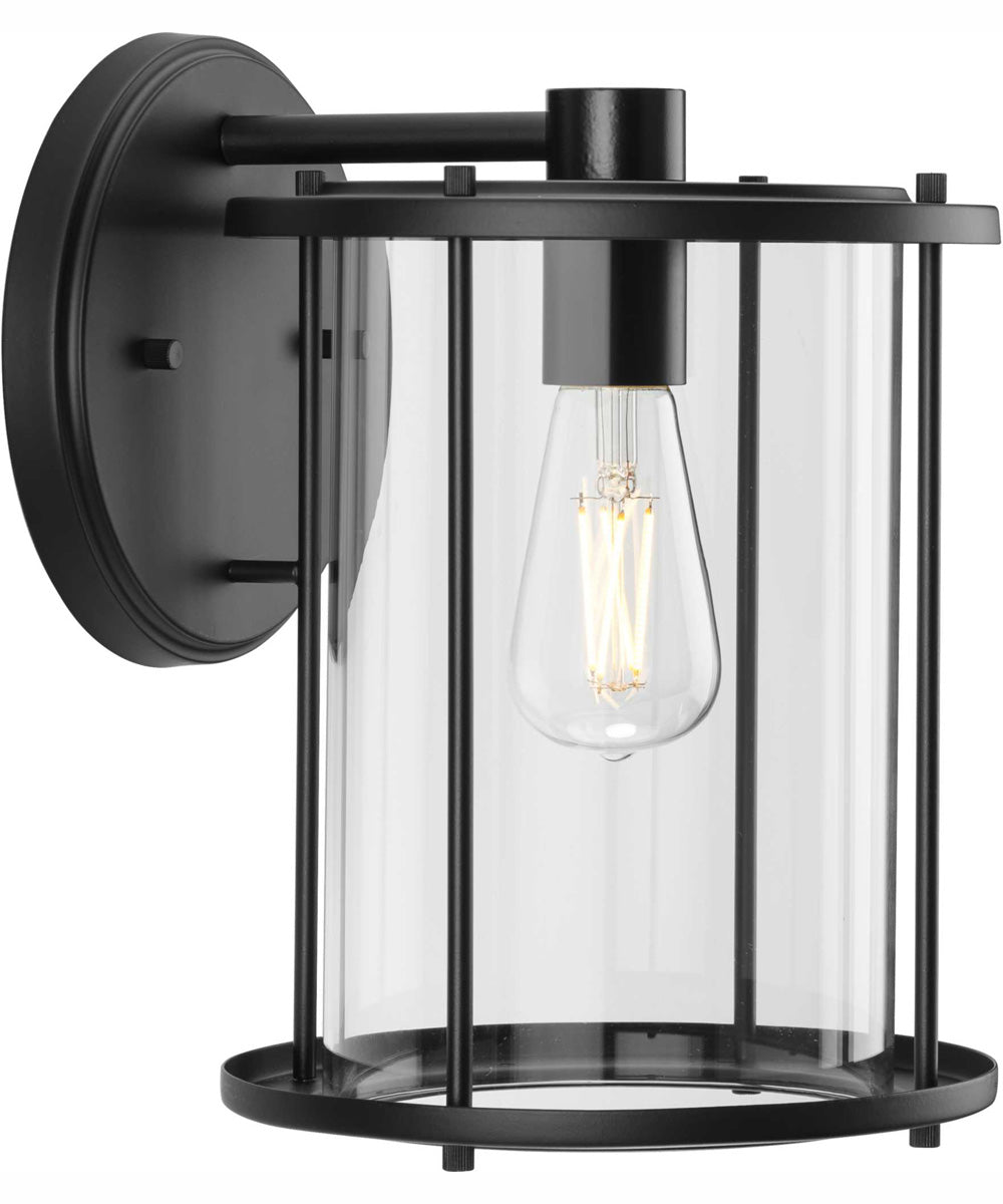 Gunther 1-Light Modern Farmhouse Large Wall Lantern Matte Black