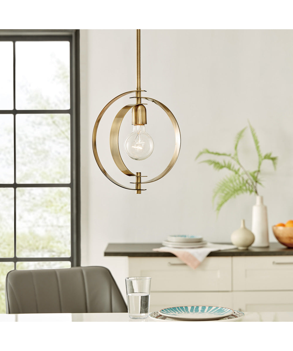 Colbey 1-Light Pendant Antique Brass