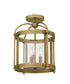 McPherson 3-light Semi Flush Mount Weathered Brass