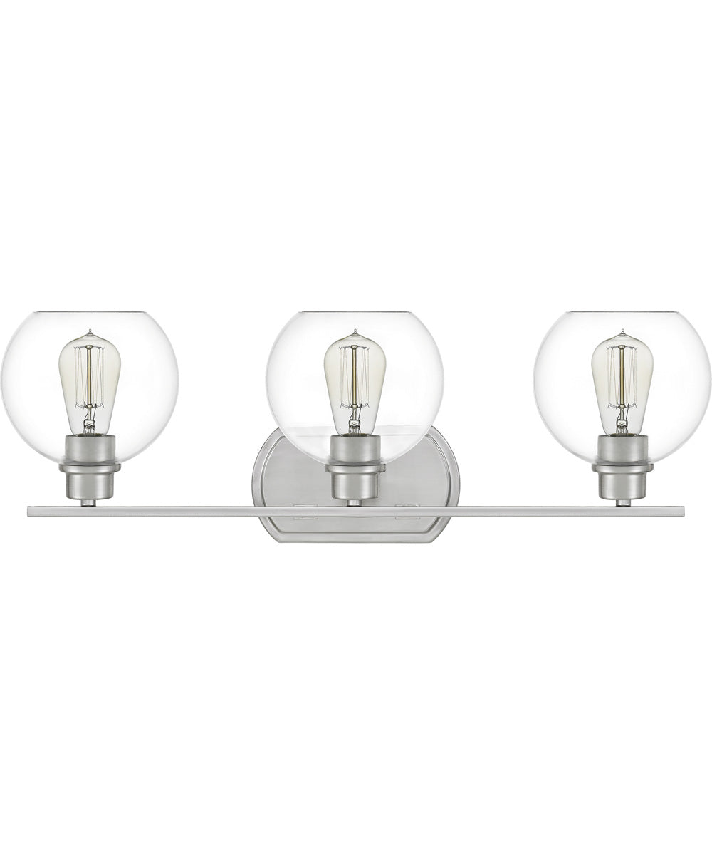 Pruitt Large 3-light Bath Light Brushed Nickel