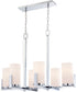 Caesarea 6-Light 6-Light Chandeliers Chrome/Frost Gls Shade