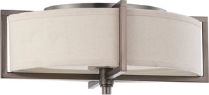 11"W Portia 2-Light Close-to-Ceiling Hazel Bronze