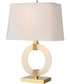 Envrion Table Lamp Honey Brass/a White Linen Shade