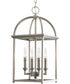 Piedmont 4-Light Foyer Lantern Burnished Silver