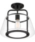 Kettle 1-light Semi Flush Mount Earth Black