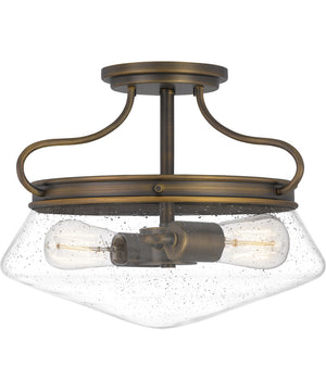 Tucker 2-light Semi Flush Mount French Bronze