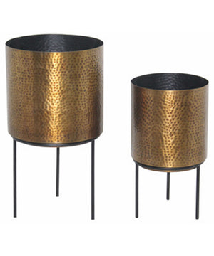 Donisha Planter Set of 2 Antique Brass