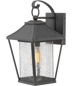 Palmer 1-Light Medium Outdoor Wall Mount Lantern in Museum Black