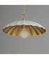 Primrose 1-Light Pendant Matte White / Gold Leaf