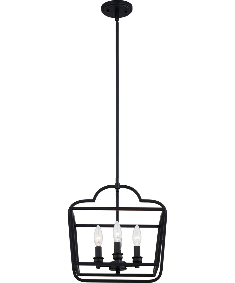 Blanche 4-light Pendant Matte Black