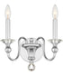 Mila Small 2-light Wall Sconce Polished Chrome