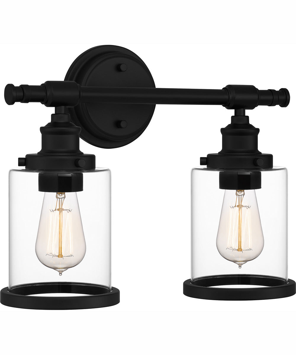 Dixie Medium 2-light Bath Light Matte Black