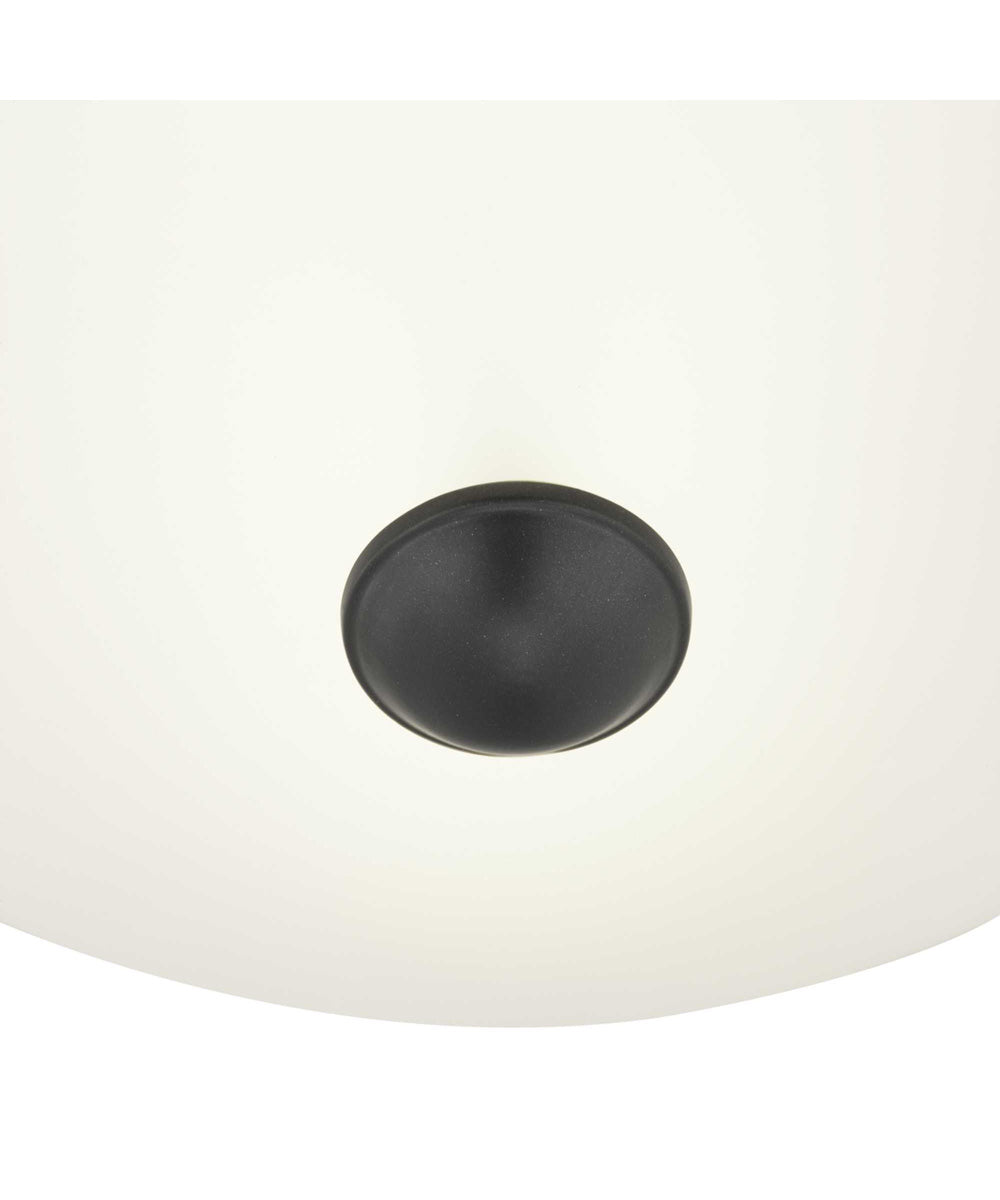 2-Light 14" Glass Dome Flush Mount Graphite