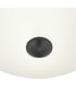 2-Light 14" Glass Dome Flush Mount Graphite