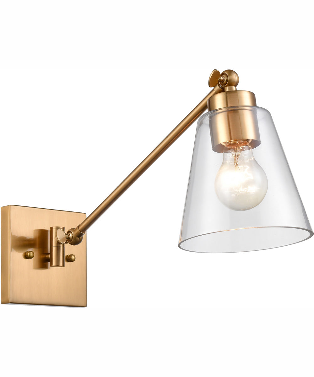 East Point 14.5'' High 1-Light Swingarm Sconce - Satin Brass