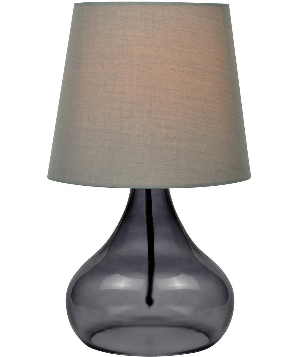 Jamie 1-Light Table Lamp Smoke Gls Body/Smoke Fabric Shade