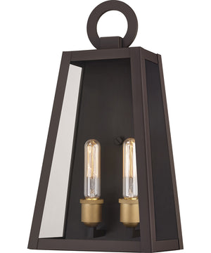 Poplar Point Large 2-light Outdoor Wall Light Old Bronze