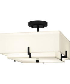 Quoizel Semi-Flush Mount Medium 2-light Semi Flush Mount Matte Black