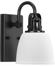 Preston 1-Light Coastal Bath Vanity Light Matte Black