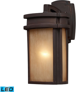 13"H Sedona 1-Light Outdoor LED Wall Sconce Clay Bronze