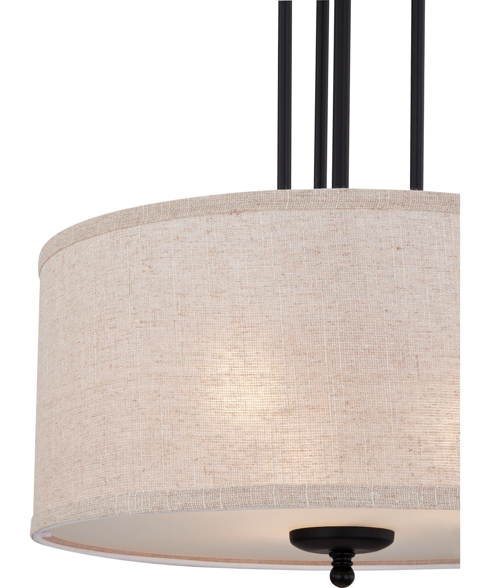 Blanche 3-light Pendant Matte Black