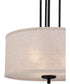 Blanche 3-light Pendant Matte Black