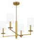 Ardsley 4-light Chandelier Aged Brass