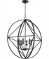 6-light Pendant Textured Black