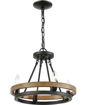 Ramsey 4-Light Chandelier Matte Black/Aspen