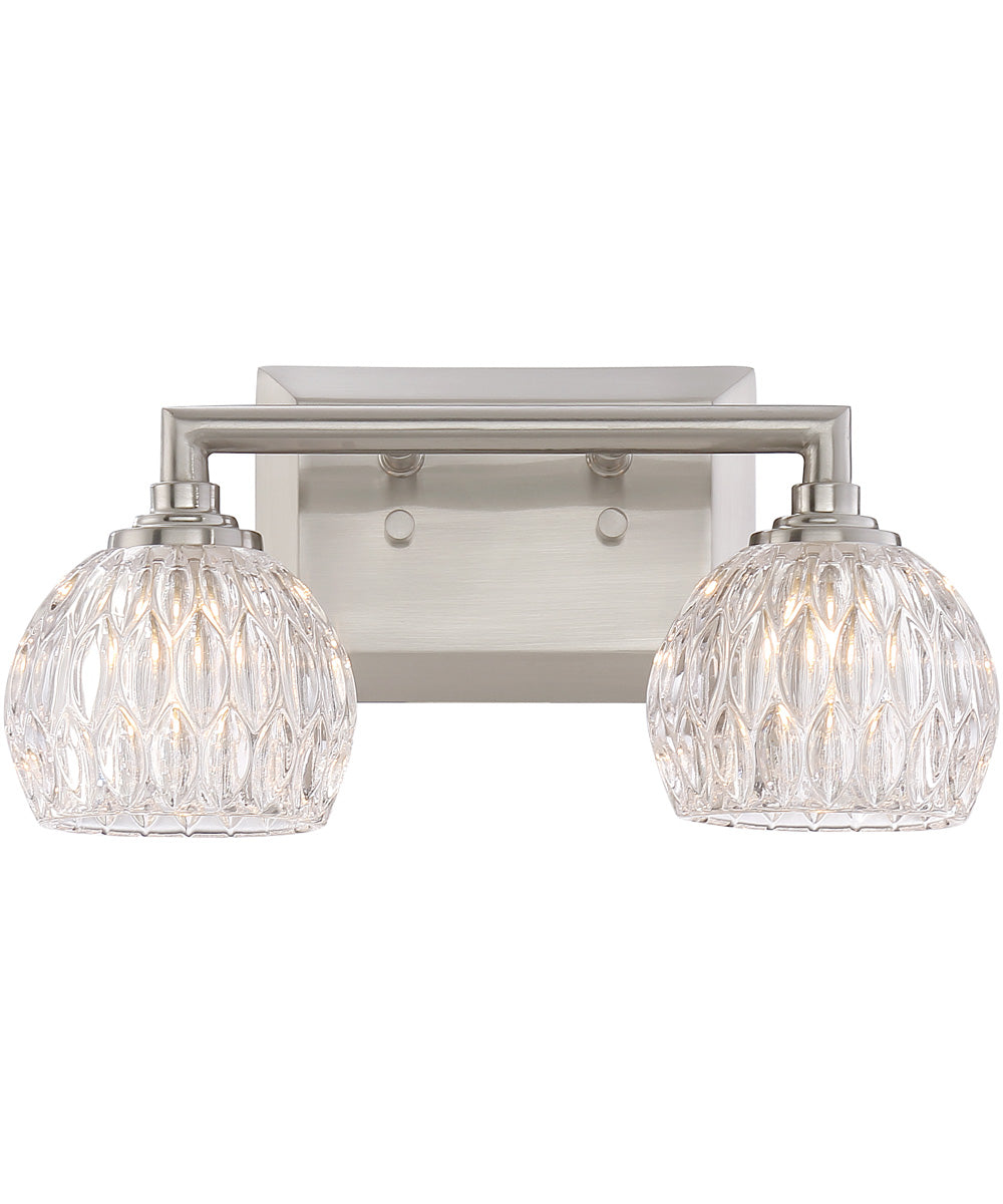 Serena Medium 2-light Bath Light Brushed Nickel