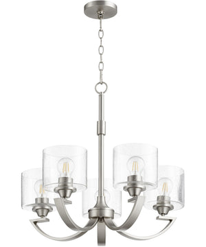 24"W Dakota 5-light Chandelier Satin Nickel