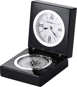 2"H Endeavor Tabletop Clock Black Piano