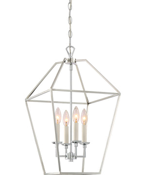 Aviary 4-light Pendant Polished Nickel