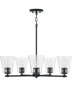 Baker 5-Light Chandelier Matte Black