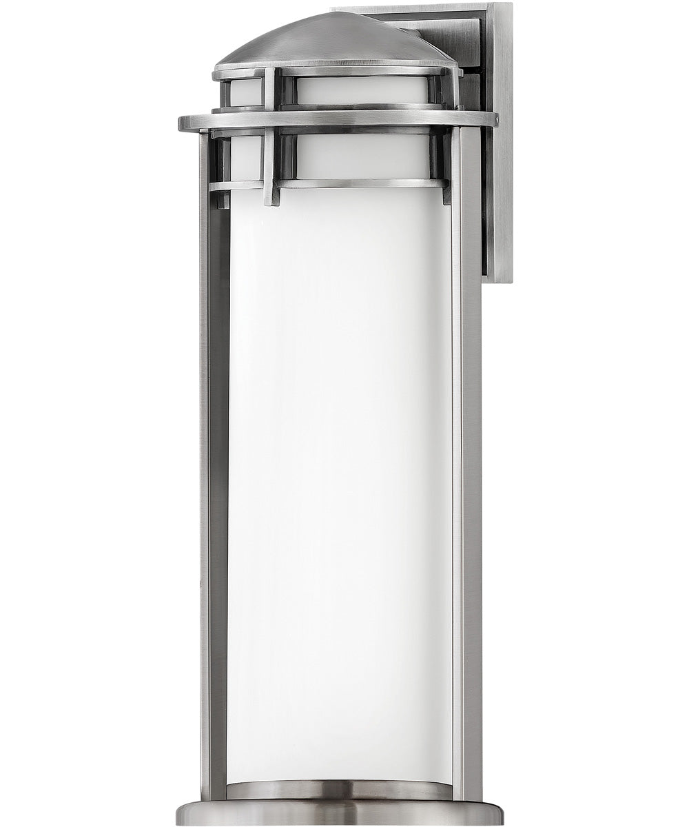 Annapolis 1-Light Medium Outdoor Wall Mount Lantern in Antique Brushed Aluminum