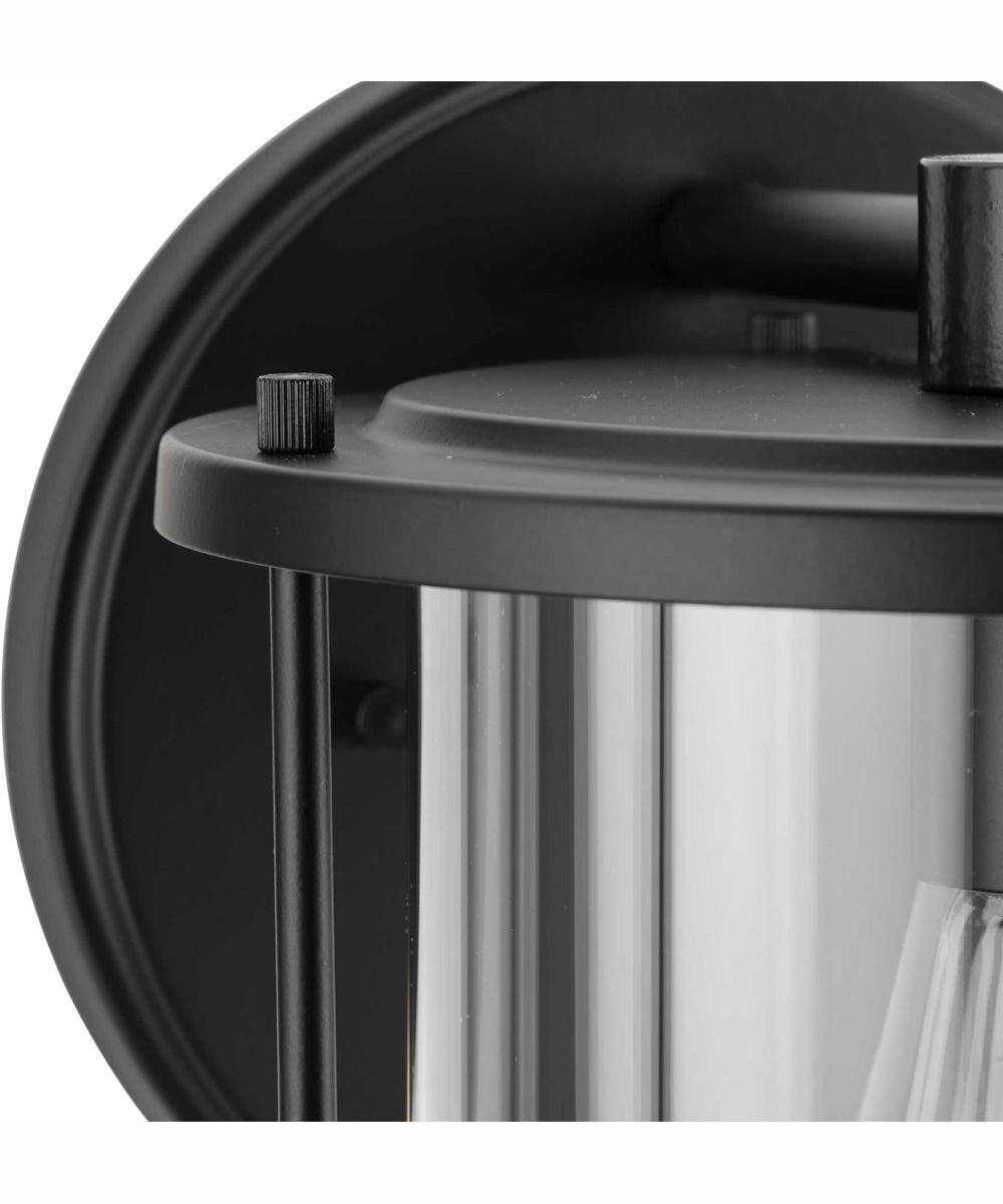 Gunther 1-Light Modern Farmhouse Large Wall Lantern Matte Black