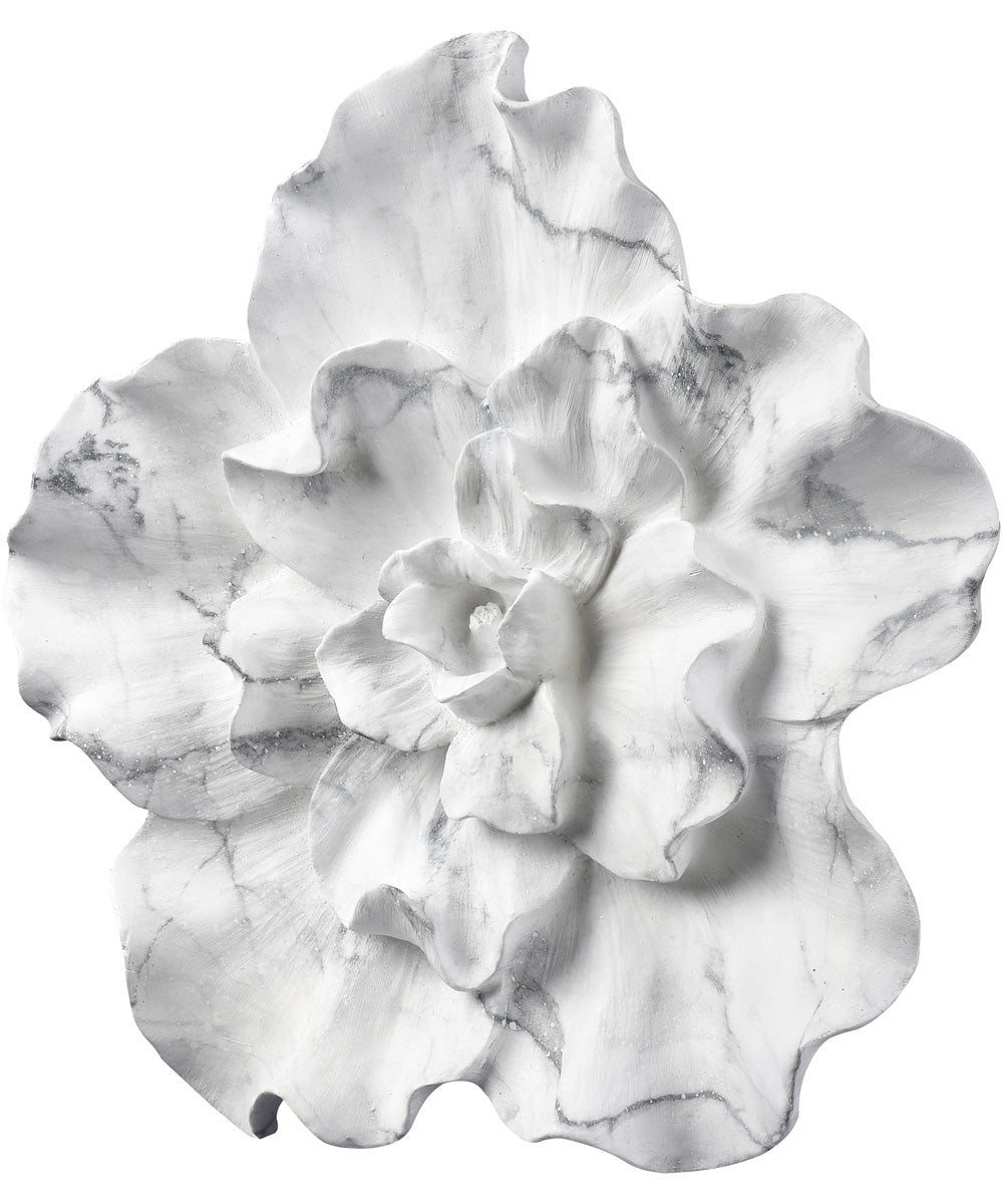 Blume Dimensional Wall Art - Set of 3 White Marble