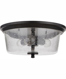 Tyler 3-Light Flush Mount Flat Black