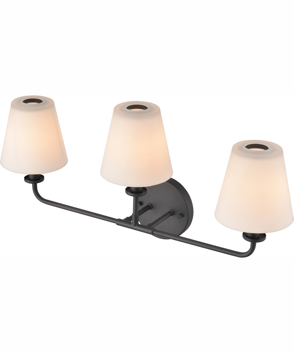 Minerva 24'' Wide 3-Light Vanity-Light - Matte Black