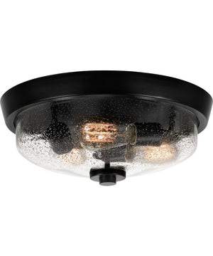 Radius 3-light Flush Mount Earth Black