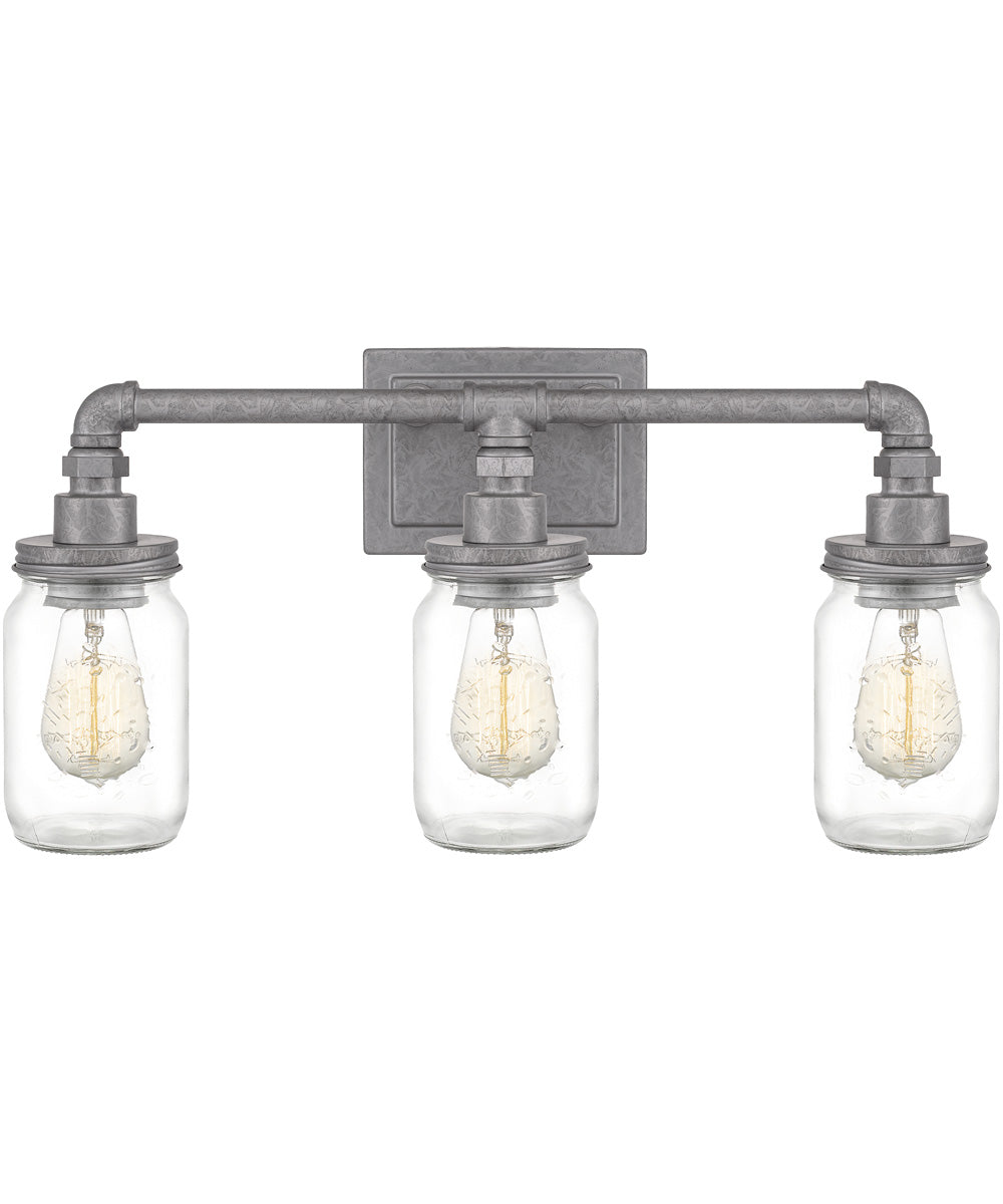 Squire Large 3-light Bath Light Galvanized